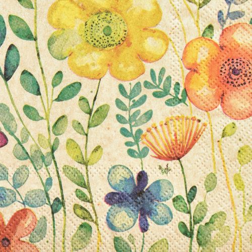 Floristik24 Servietten Frühling Schmetterling Blumen 33x33cm 20 St