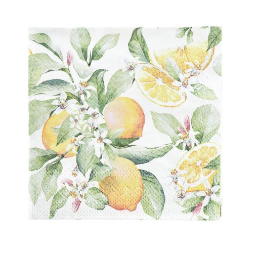 Floristik24 Servietten Sommer Tischdeko Zitronen Deko 25x25cm 20St