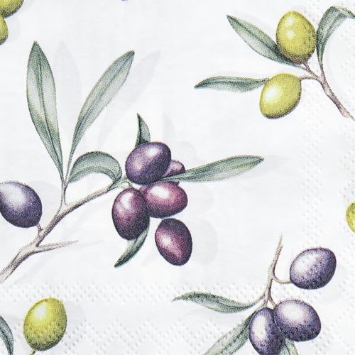 Artikel Servietten Tischdeko Sommer Oliven Grün Lila 25x25cm 20 St