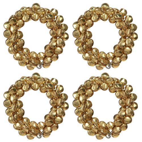 Floristik24 Serviettenringe Gold Glöckchen aus Metall Ø5cm 8 St