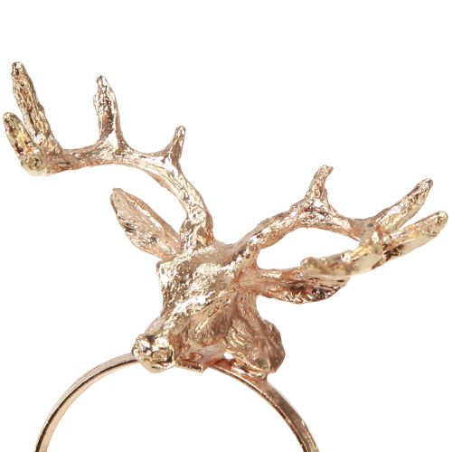 Artikel Serviettenringe Hirsch Metall Tischdeko Rosé Ø3,5cm H 6,5cm 4St