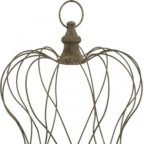 Floristik24 Shabby Chic Deko Krone Rustikal Metall Krone zum Hängen H34cm
