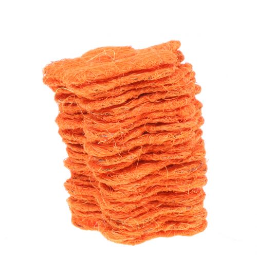 Floristik24 Sisalblume Orange Ø7,5cm 25 St