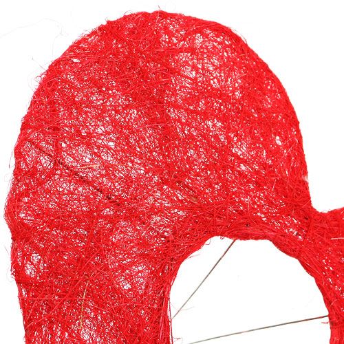 Artikel Sisalherzmanschette Rot 15cm 10 St.