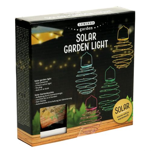 Floristik24 Solar Gartenleuchte Türkis 22cm mit 25LEDs Warmweiß