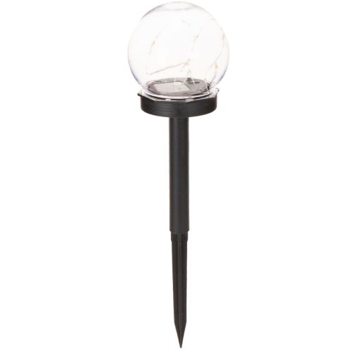 Gartenleuchte Kugelform mit Erdspieß 36 cm Schwarz 4er-Set