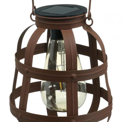 Floristik24 Solar-Lampe, Gartenleuchte, Deko-Laterne Warmweiß Ø14,5cm H19cm