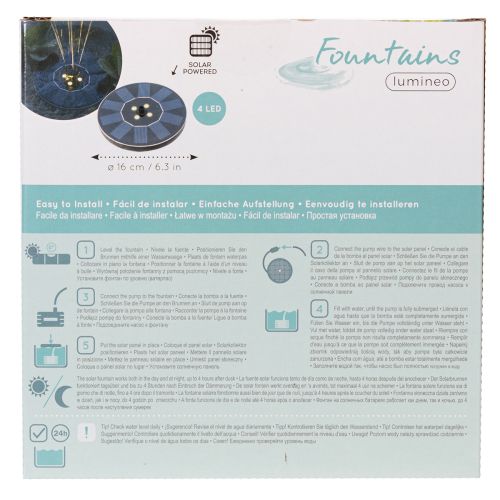 Artikel Solarpumpe für Gartenteiche Schwimmendes dekoratives Wasserspiel LED 16cm