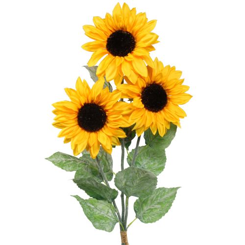 Floristik24 Kunstpflanzen, künstliche Sonnenblume Kunstblumen Gelb 74cm 3St