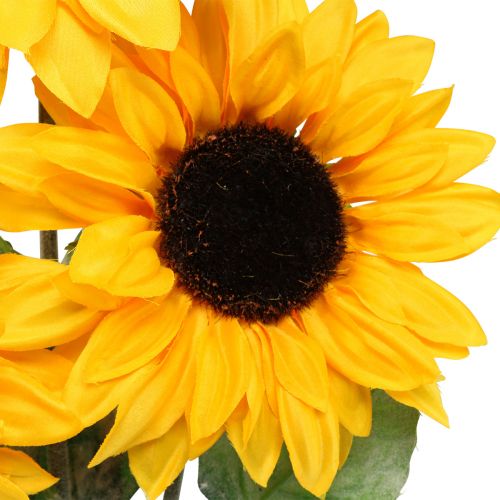 Floristik24 Kunstpflanzen, künstliche Sonnenblume Kunstblumen Gelb 74cm 3St