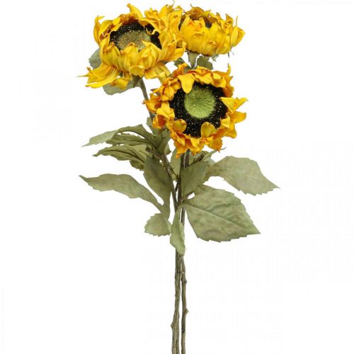 Floristik24 Sonnenblumen künstlich Sonnenblumen Deko Drylook L60cm 3St