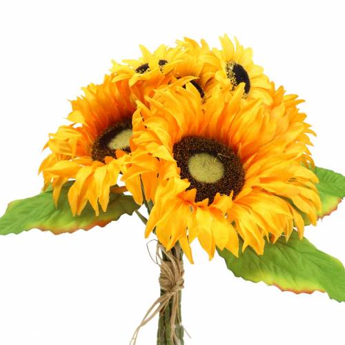 Floristik24 Deko-Strauß Sonnenblumen Bund Gelb 30cm