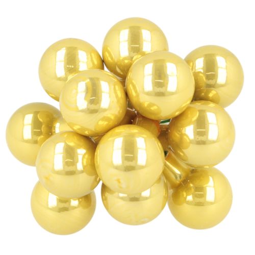Mini Weihnachtskugeln am Draht, Spiegelbeeren, 20 mm, Kupferbraun, Orange, Goldgelb, 140 Stück | Floristik24.at