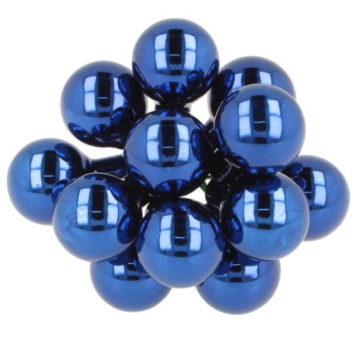 Mini Weihnachtskugeln am Draht Blau 20mm 140 Stück Glas | Floristik24.at