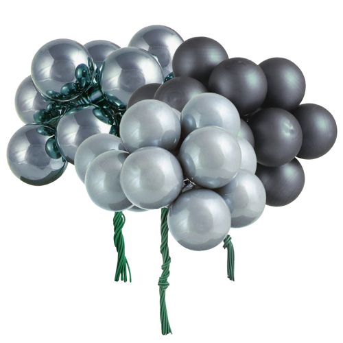 Deko mini Kugeln in Silber & Anthrazit – festlich & edel 20mm 140St