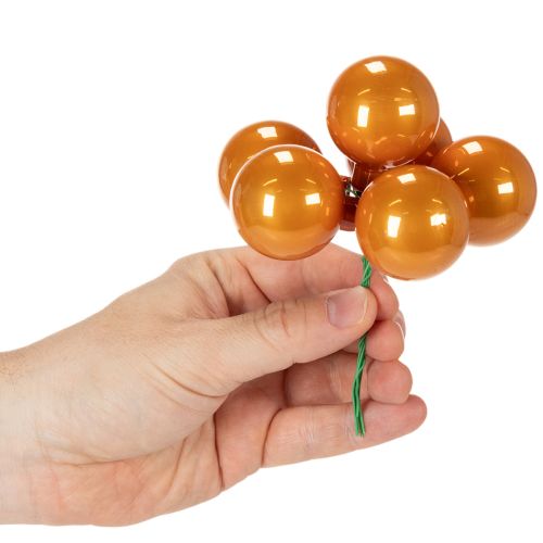 Mini-Weihnachtskugeln am Draht aus Glas 40mm bunt 32 Stück | Floristik24.at