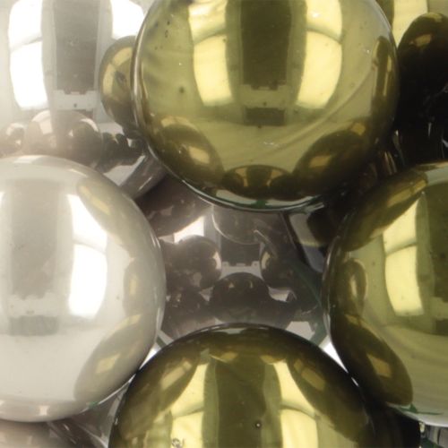 Artikel Spiegelbeeren Weihnachtskugeln Grün Silber Ø20mm 140St