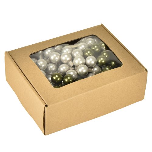 Artikel Spiegelbeeren Weihnachtskugeln Grün Silber Ø20mm 140St
