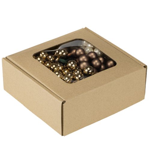 Artikel Spiegelbeeren Ø1,5cm Braun-Gold 140St