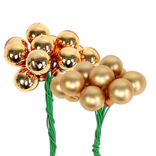 Artikel Spiegelbeeren Ø1,5cm Matt, Glänzend Gold 140St