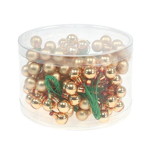 Artikel Spiegelbeeren Ø1,5cm Matt, Glänzend Gold 140St