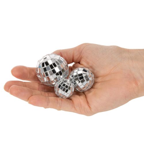 Deko-Spiegelkugeln Silber Glas 2-4 cm Ø 50 Stück für Innenbereich | Floristik24.at