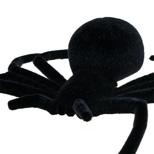 Floristik24 Spinne Schwarz 16cm beflockt