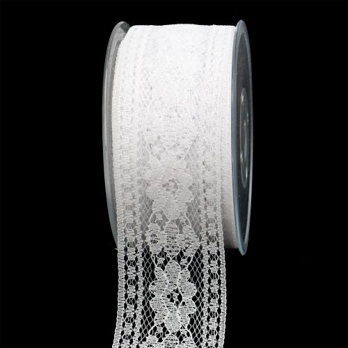 Dekoband Spitze 53mm 20m Weiß