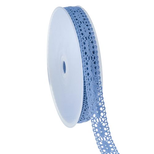 Spitzenband Jeans Blau Dekoband Schmuckband B13mm L20m