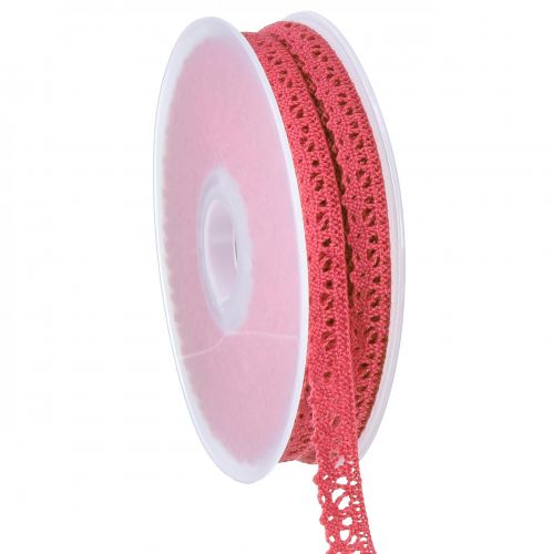 Spitzenband Pink Dekoband Zierband Spitze B12mm L20m