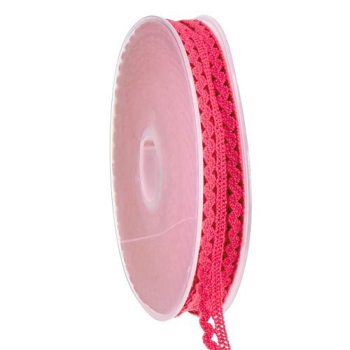 Floristik24 Dekoband Pink Schmuckband Zierband Spitze B9mm L20m