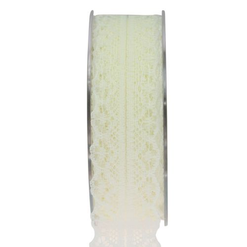 Floristik24 Spitzenband Creme Geschenkband Dekoband 28mm 20m