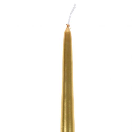Floristik24 Spitzkerzen 400/25 Gold  8St