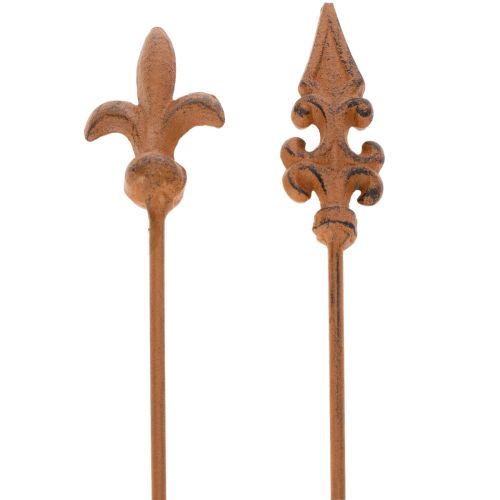Gartenstecker Rustikale Dekoration Lilie Lanze im Antikdesign für Outdoor 60cm 2St