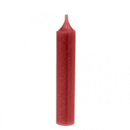 Artikel Stabkerze Rot durchgefärbt Kerzen Rubinrot 120mm/Ø21mm 6 St