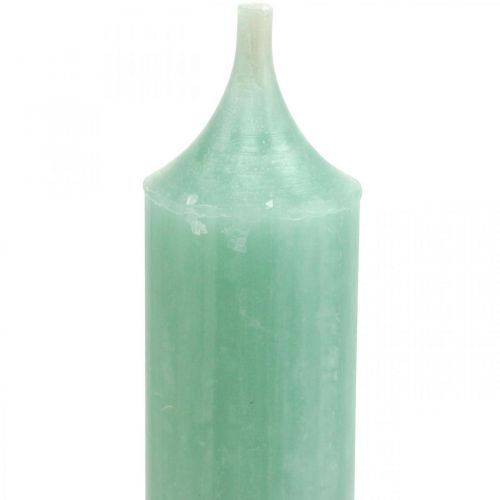 Floristik24 Stabkerzen kurz Kerzen Grün Jade für Loop Ø21/110mm 6St