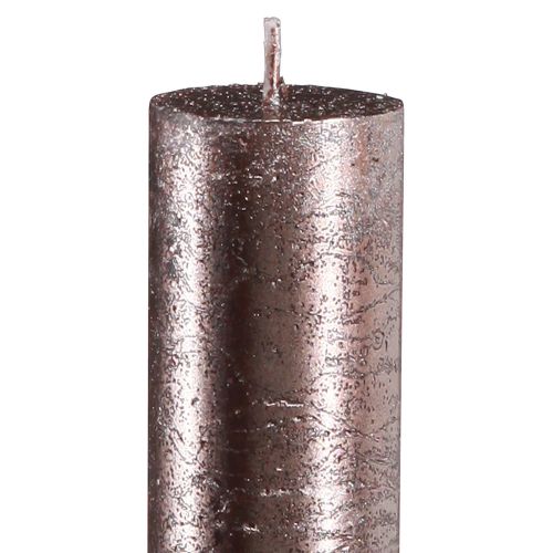 Floristik24 Stabkerzen Durchgefärbt Kupfer Lackiert 34x300mm 4 St