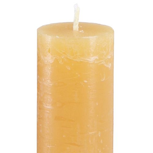 Floristik24 Stabkerzen Durchgefärbte Kerzen Honig 34x240mm 4 St