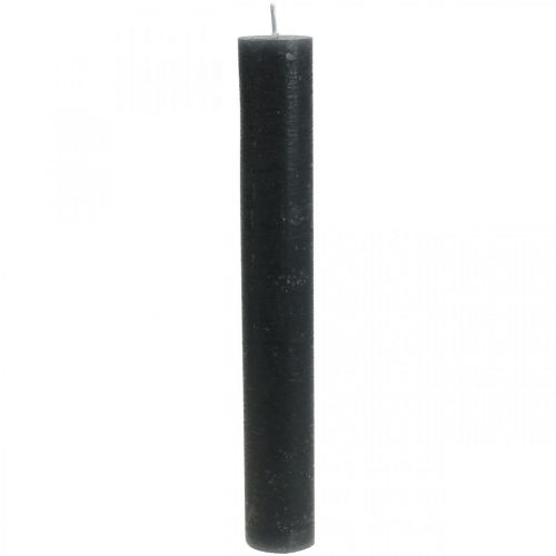 Artikel Stabkerzen durchgefärbt Anthrazit Kerzen 34×240mm 4 St