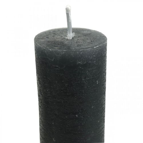 Artikel Stabkerzen durchgefärbt Anthrazit Kerzen 34×240mm 4 St