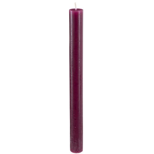 Artikel Stabkerzen durchgefärbt Burgund 21×240mm 12St