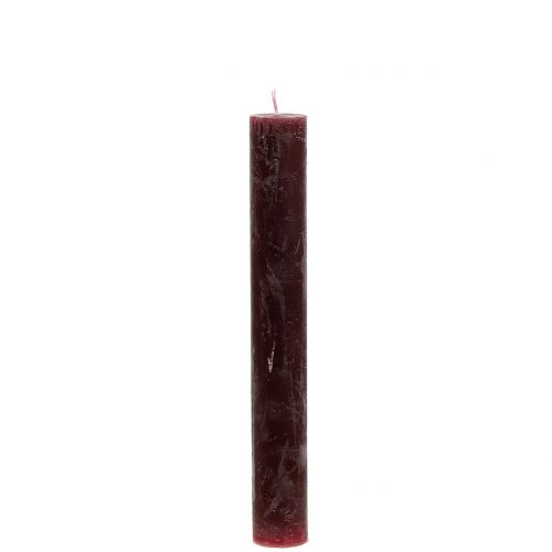 Floristik24 Stabkerzen durchgefärbt Burgund 34mm x 240mm 4St