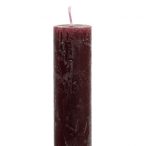Floristik24 Stabkerzen durchgefärbt Burgund 34mm x 240mm 4St