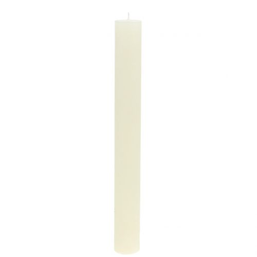 Floristik24 Stabkerzen durchgefärbt Creme 34mm x 300mm 4 St