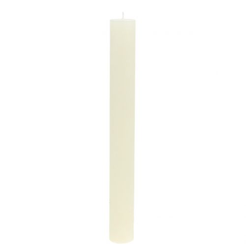 Floristik24 Stabkerzen durchgefärbt Creme 34mm x 300mm 4St