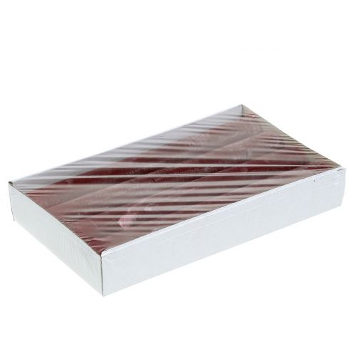 Floristik24 Stabkerzen durchgefärbt Dunkelrot 34mm x 300mm 4St