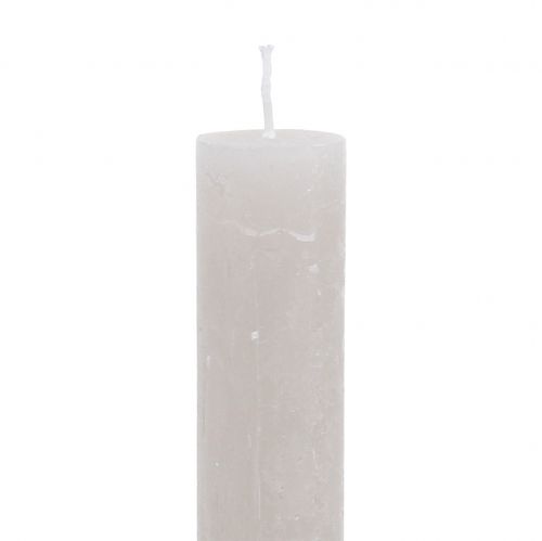 Artikel Stabkerzen durchgefärbt Grau 34mm x 240mm 4 St