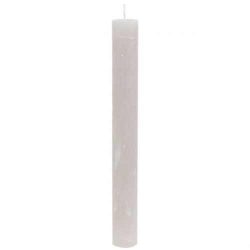 Artikel Stabkerzen durchgefärbt Grau 34mm x 300mm 4 St