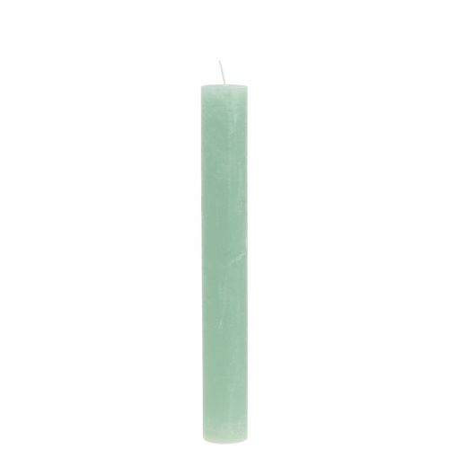 Stabkerzen durchgefärbt Hellgrün 34mm x 240mm 4 St