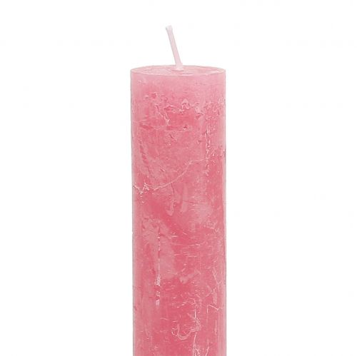 Artikel Stabkerzen durchgefärbt Rosa 34mm x 240mm 4 St